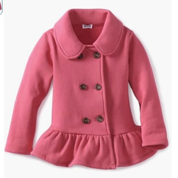 Splendid 'The Allison' Girls Peacoat - Hot fuschia
